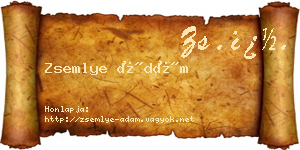 Zsemlye Ádám névjegykártya